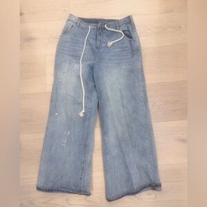 One Teaspoon bad boys Light Blue wide leg Jeans